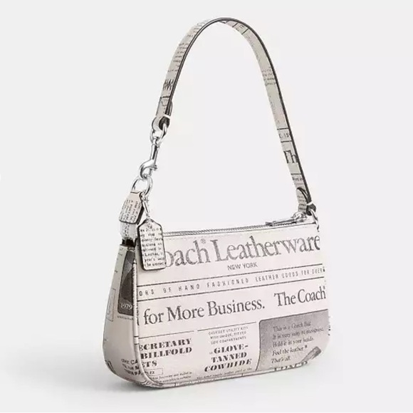 COACH Nolita 19 With Newspaper Print Shoulder Bag - Picture 5 of 8